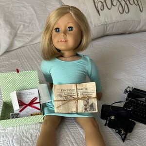 Blonde Doll in Blue Dress